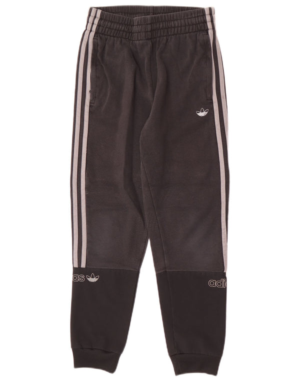 Adidas meninos calças de treino joggers 11-12 anos preto colorblock