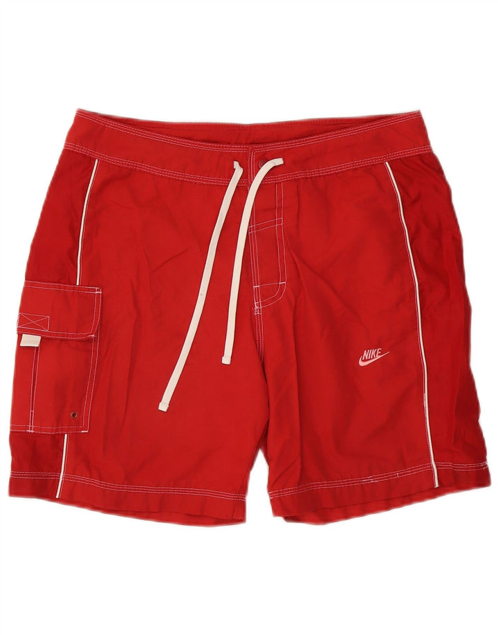 Shorts de natação masculino Nike médio algodão vermelho