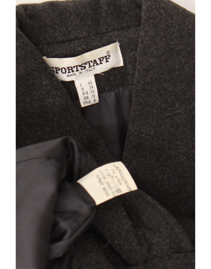 Casaco feminino Sportstaff Pea Coat UK 10 pequeno lã cinza