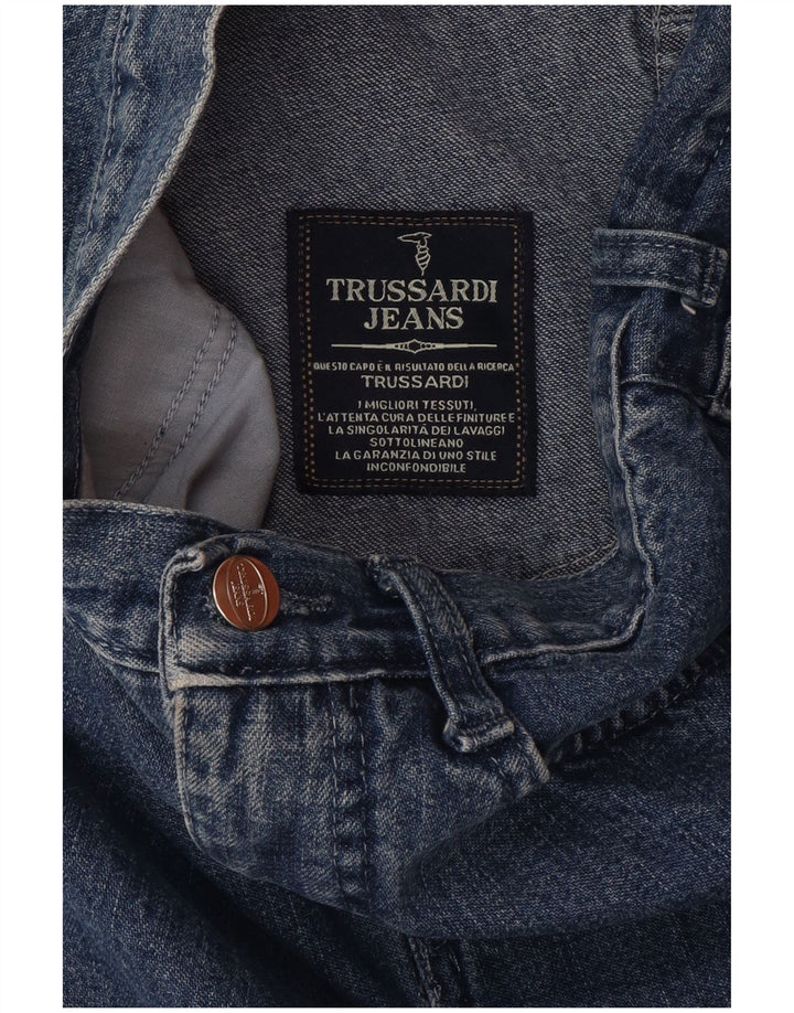 Saia jeans feminina Trussardi W26 pequena azul