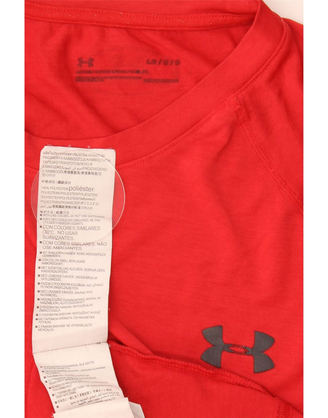 Camiseta masculina Under ARMOUR Heat Gear grande poliéster vermelho