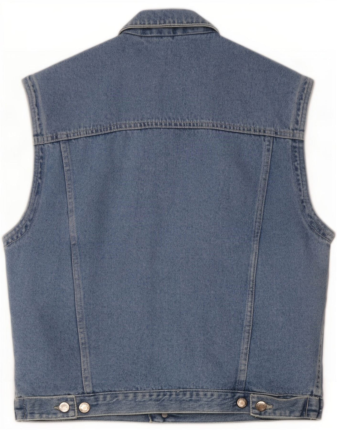 Colete jeans masculino vintage IT 46 algodão azul pequeno