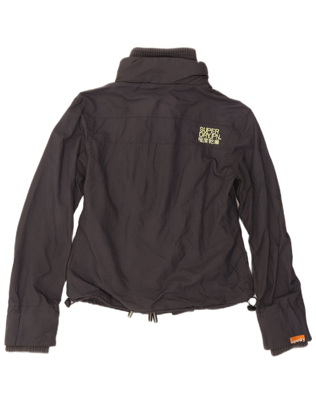 Jaqueta corta-vento feminina SUPERDRY UK 16 grande cinza nylon