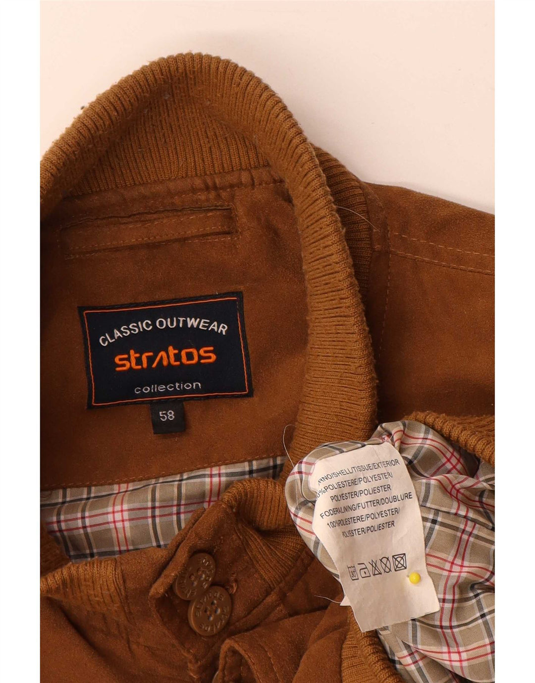 Jaqueta bomber masculina Stratos IT 58 4XL poliéster marrom