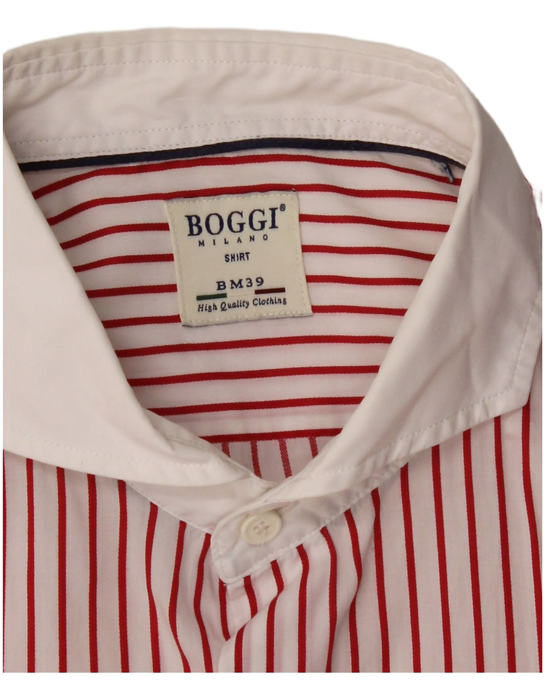Camisa masculina BOGGI 2XL listrada vermelha