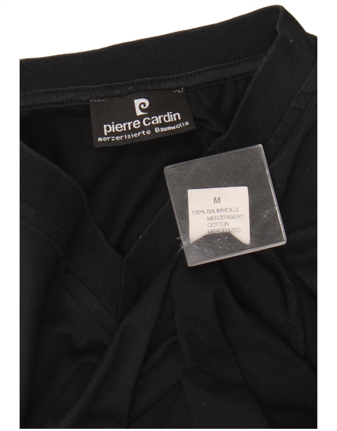 Camiseta masculina Pierre Cardin Top médio algodão preto