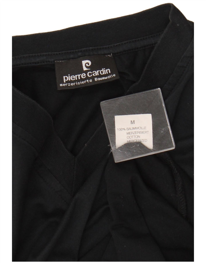 Camiseta masculina Pierre Cardin Top médio algodão preto