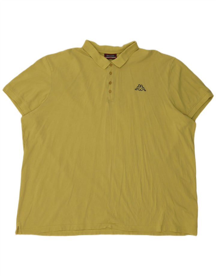 Camisa polo masculina KAPPA 6XL algodão amarelo