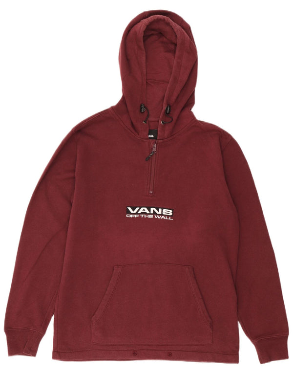 Vans Mens Graphic Hoodie Jumper XS Borgonha