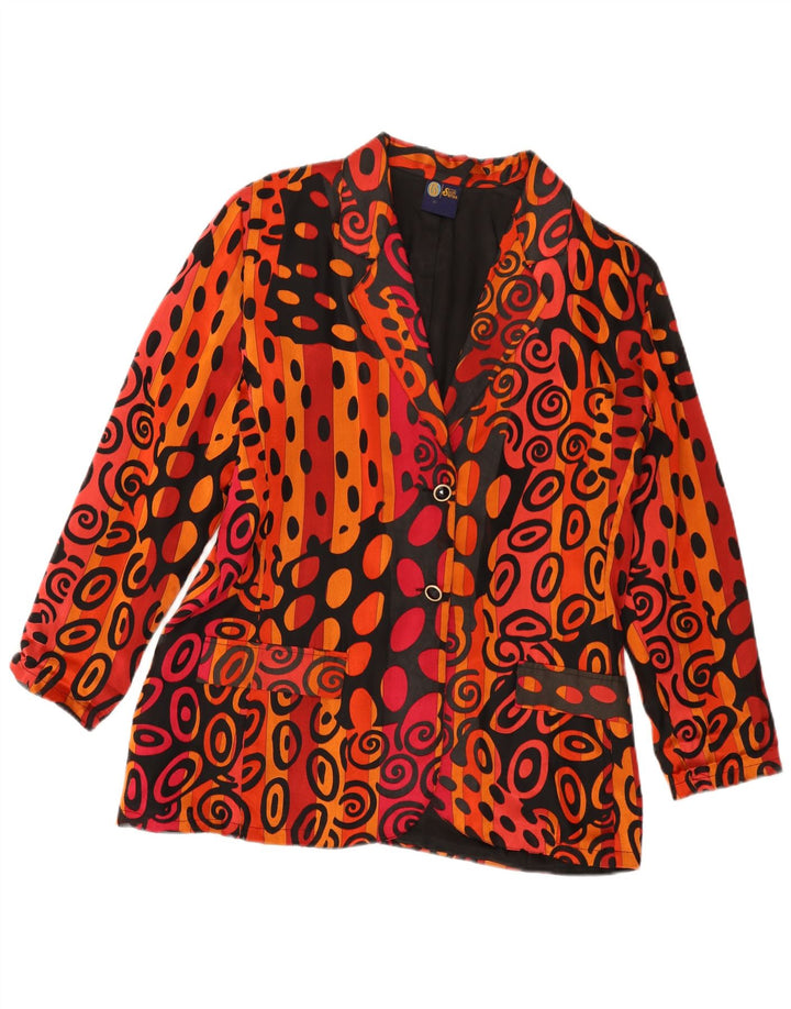 Jaqueta blazer feminina de 2 botões Your Sixth Sense EU 40 médio preto geométrico