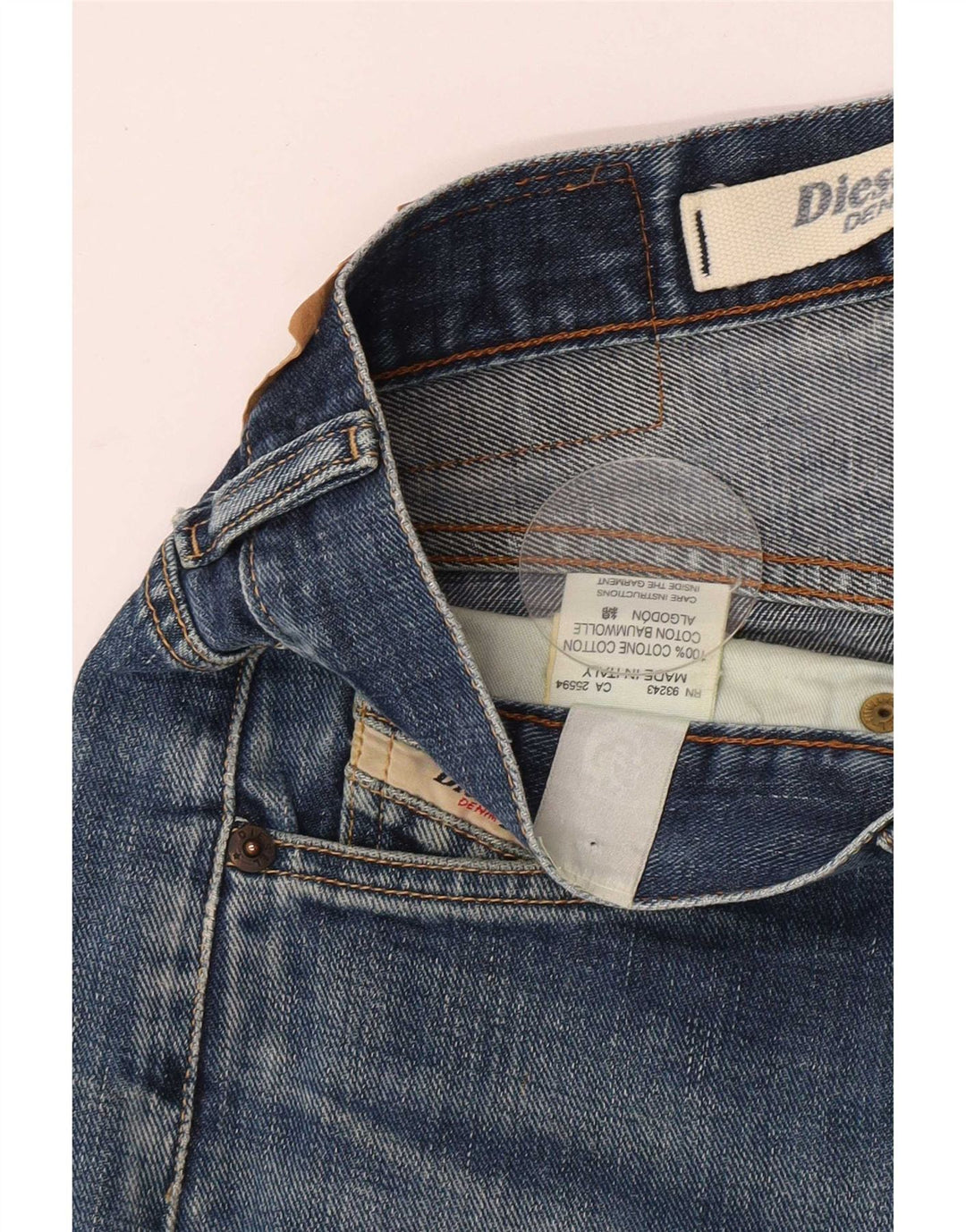 Jeans retos masculinos Diesel W32 L30 algodão azul