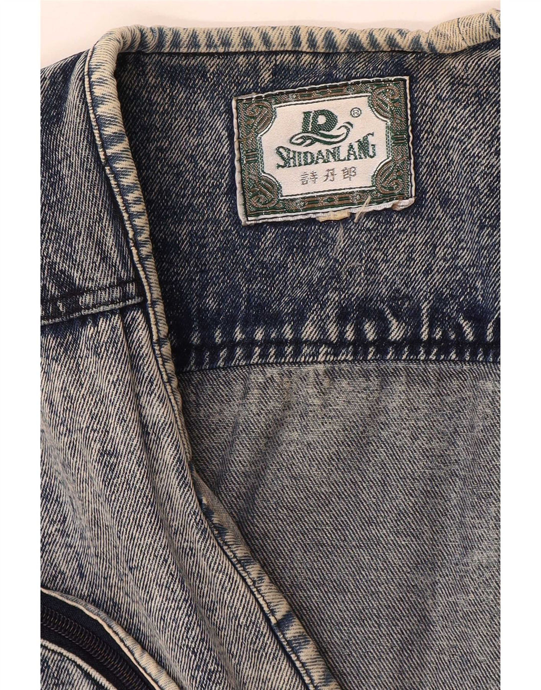 Colete jeans masculino vintage UK 40 grande azul