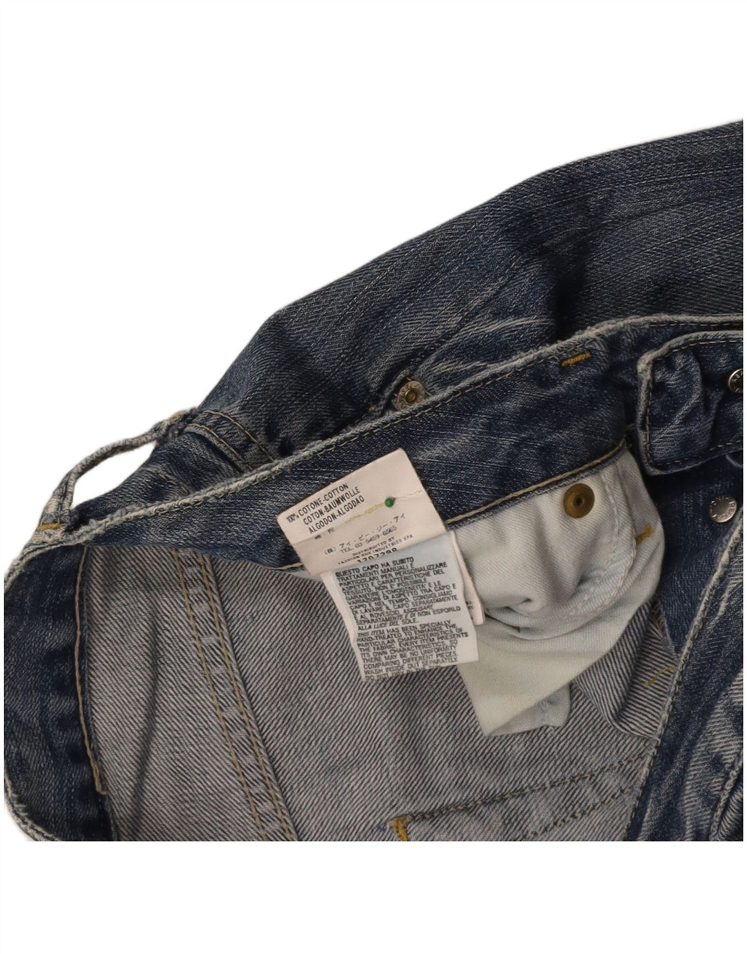 Jeans cônicos femininos REPLAY W29 L25 algodão azul