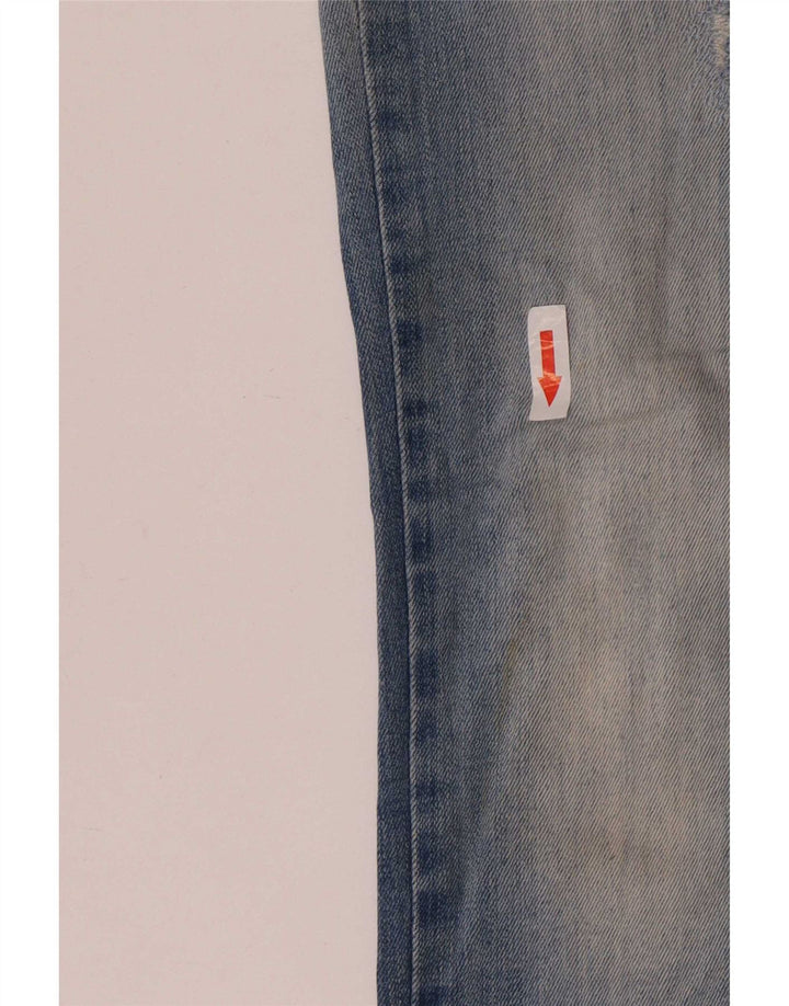 Diesel feminino super slim jeans desgastado W29 L28 algodão azul