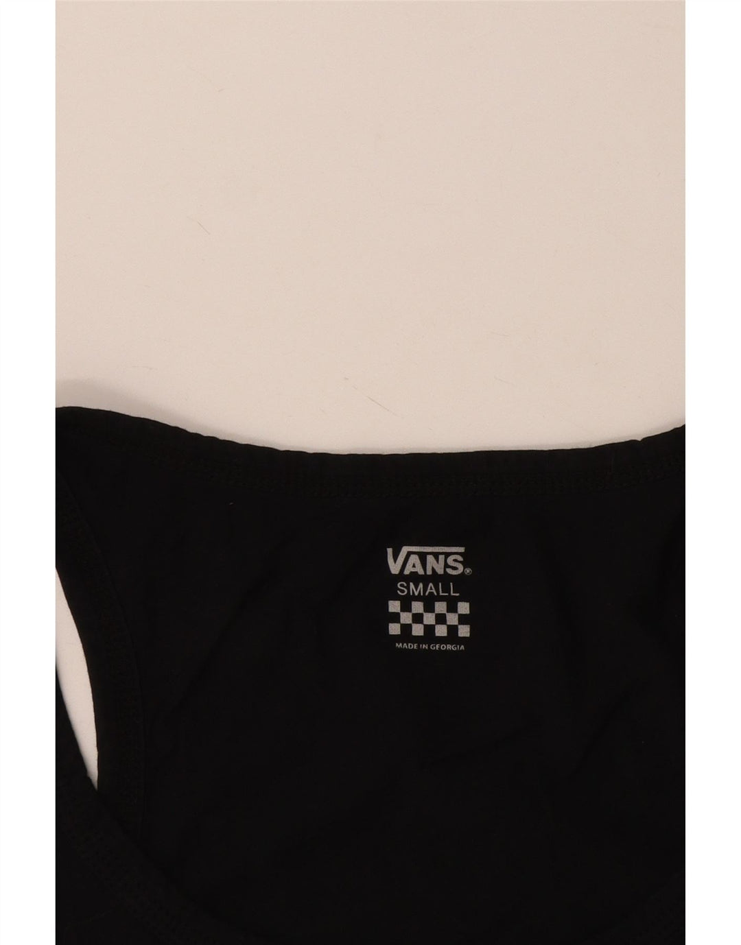 Vans Womens Graphic Vest Top UK 10 Pequeno Preto
