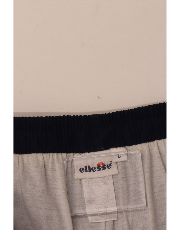 Calça de treino masculina ELLESSE grande poliéster azul marinho