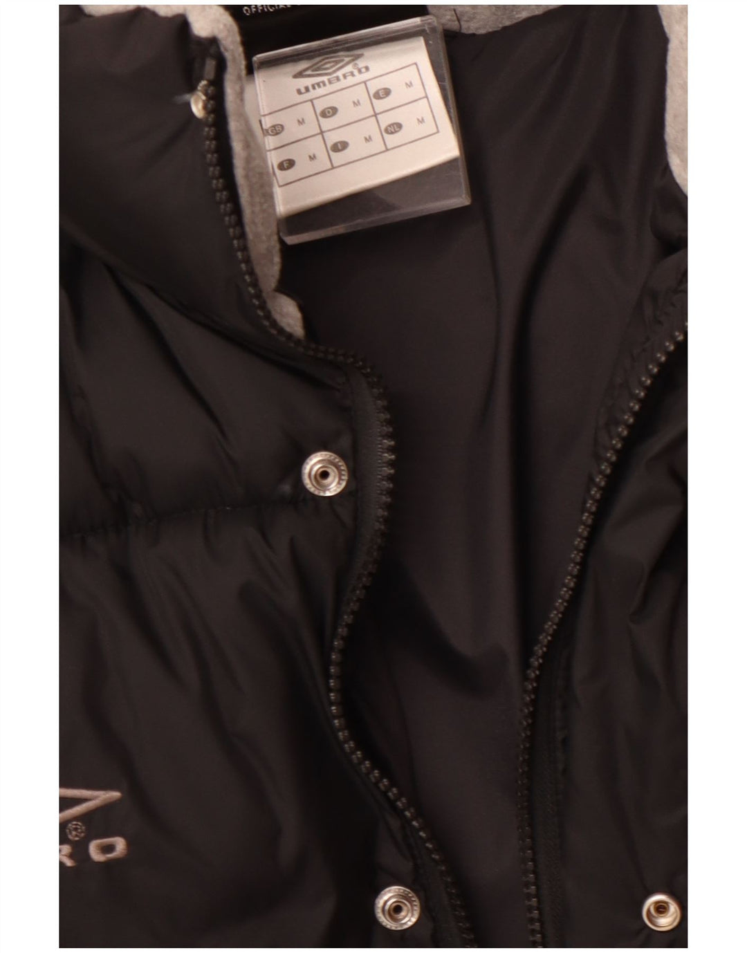 Jaqueta acolchoada masculina Umbro UK 38 médio preto nylon