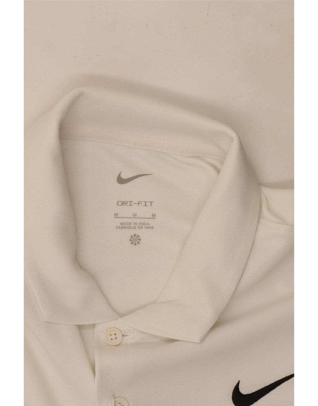 Camisa polo Nike Dri Fit masculina branca média