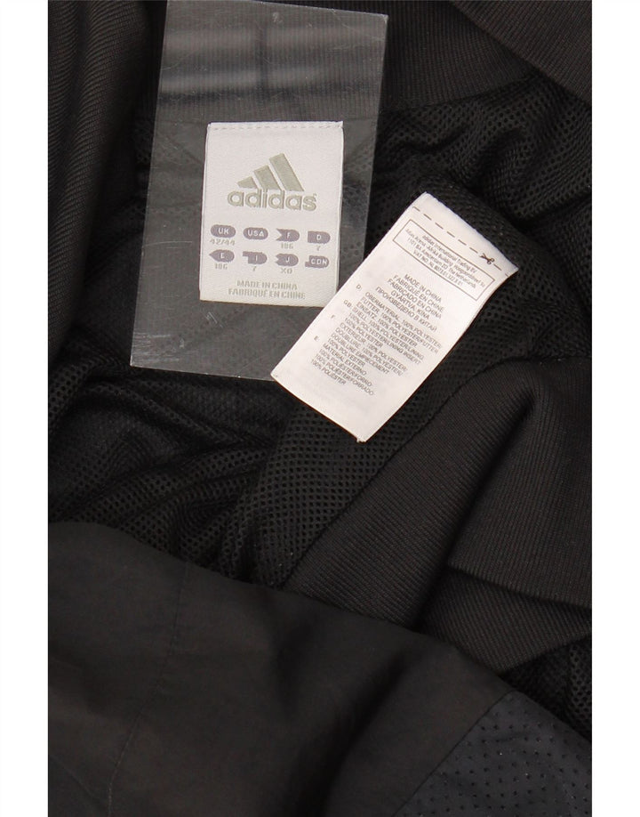 ADIDAS Mens Tracksuit Top Jacket UK 42/44 Grande Poliéster Preto
