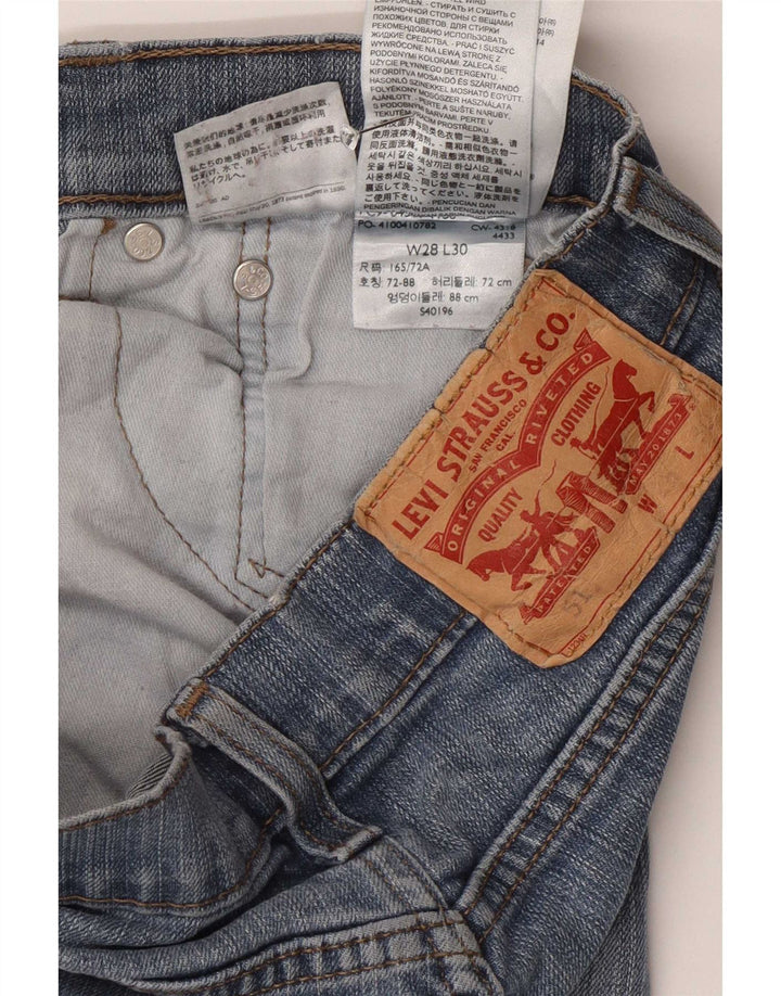 Calça jeans feminina Levi's 511 Slim W28 L30 azul algodão