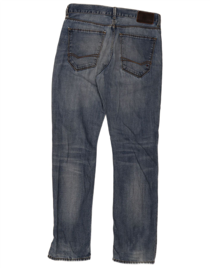 Jeans retos masculinos Tommy Hilfiger W32 L32 algodão azul
