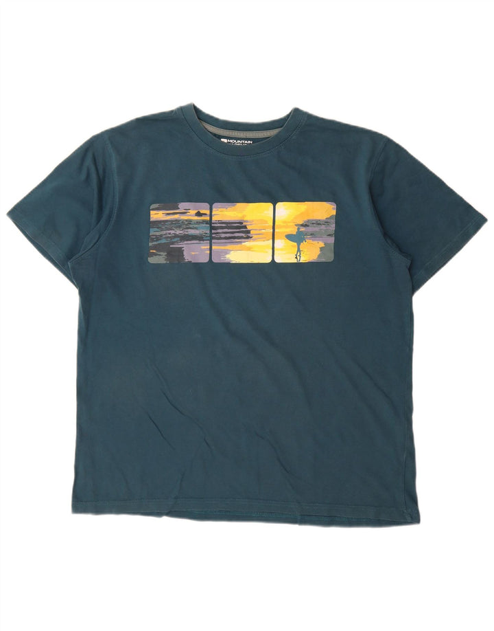 Camiseta gráfica masculina Mountain Warehouse verde grande