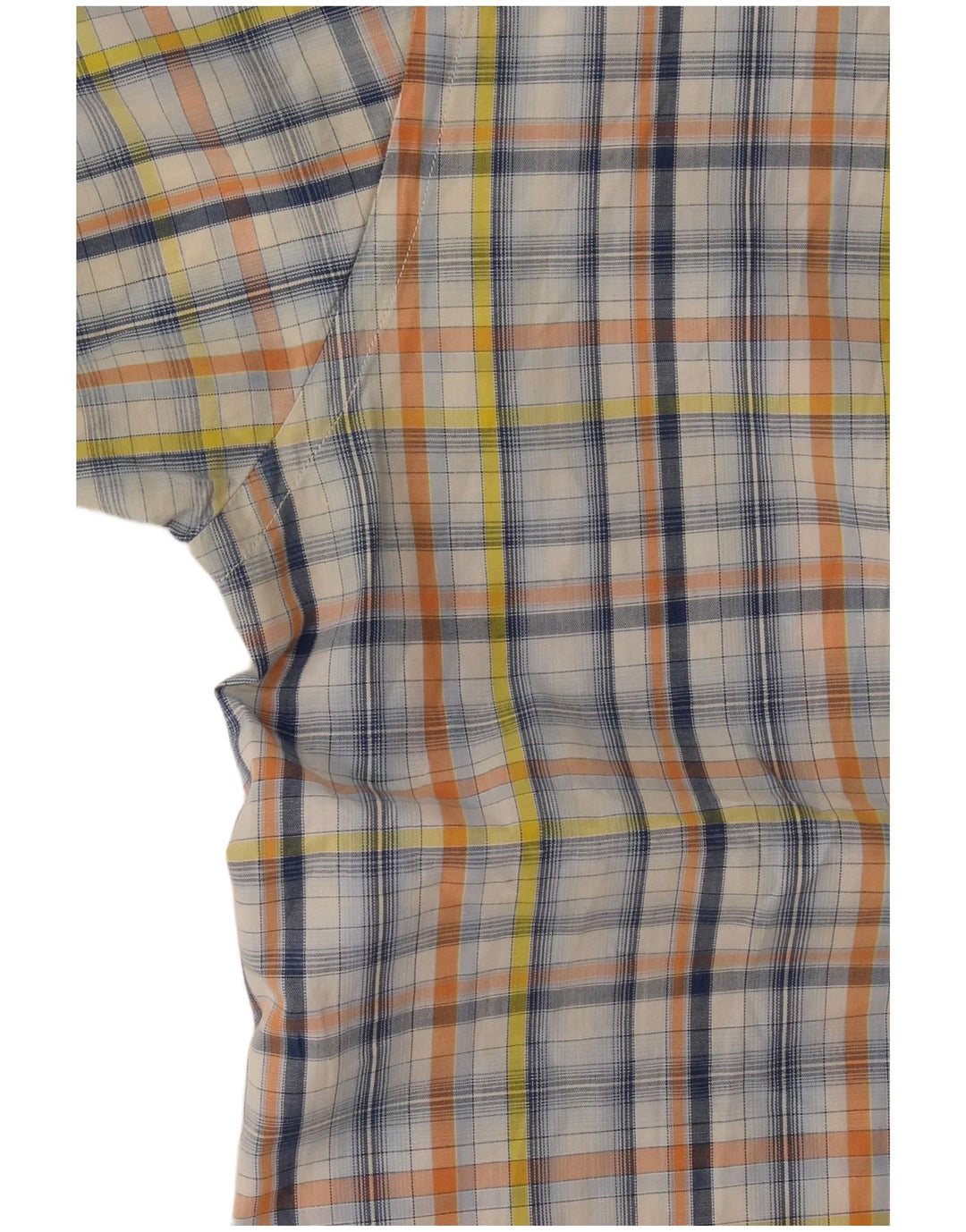 Camisa masculina de manga curta Pierre Cardin tamanho 41 grande xadrez multicolorido
