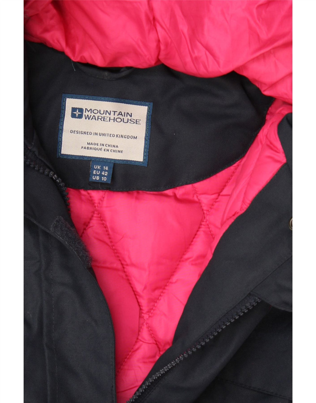 Jaqueta Parka feminina com capuz MOUNTAIN WAREHOUSE Reino Unido 14 grande azul marinho