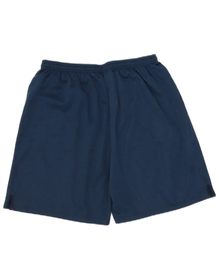 Shorts esportivos gráficos masculinos Reebok grandes poliéster azul marinho