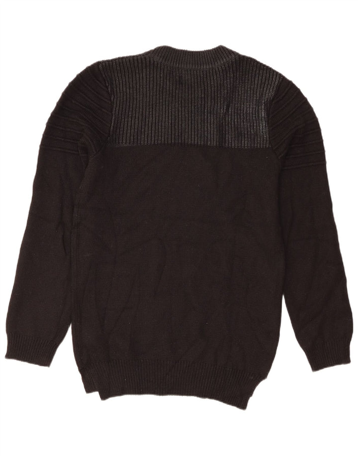 Suéter masculino Jack & Jones com gola redonda e pequeno acrílico preto