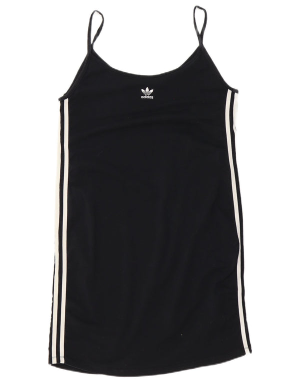 Vestido de tênis sem mangas Adidas feminino UK 20/22 XL algodão preto