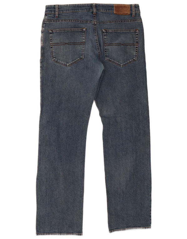 Gant Mens Straight Jeans W34 L32 Azul Algodão