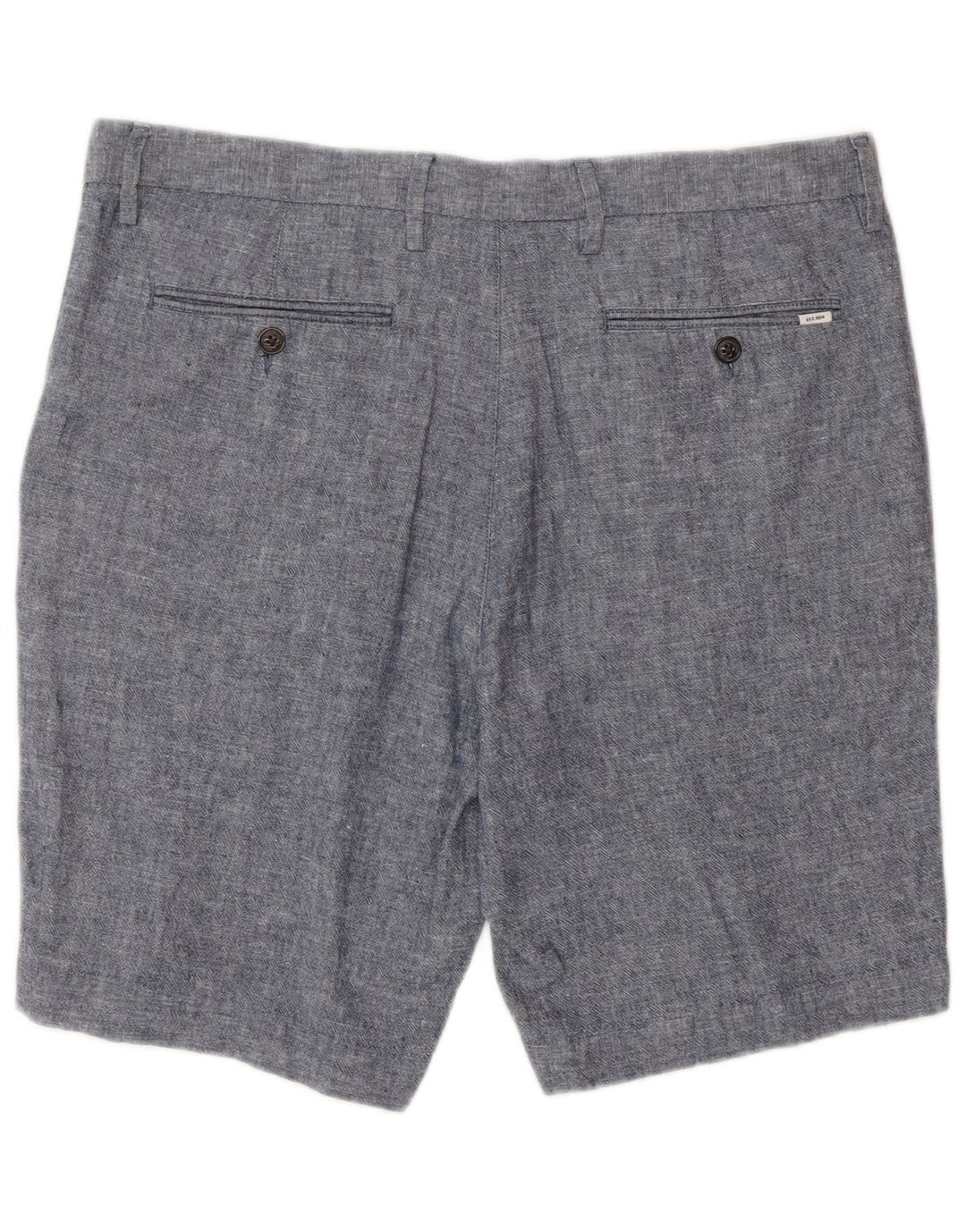 Shorts chino masculino Marks & Spencer W34 grande linho azul