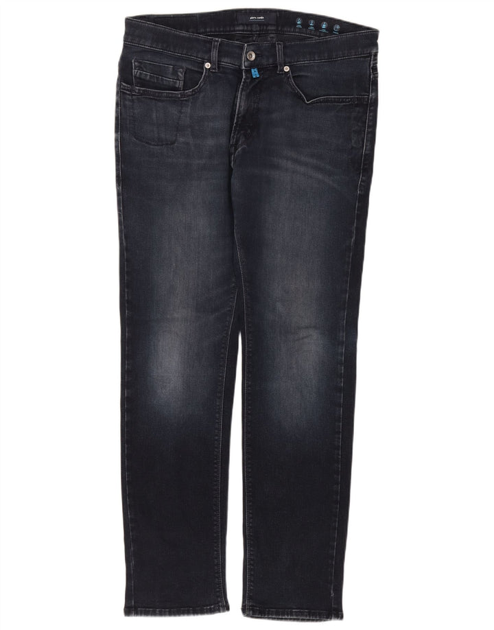 Pierre Cardin Mens Slim Jeans W35 L32 Azul Marinho Algodão