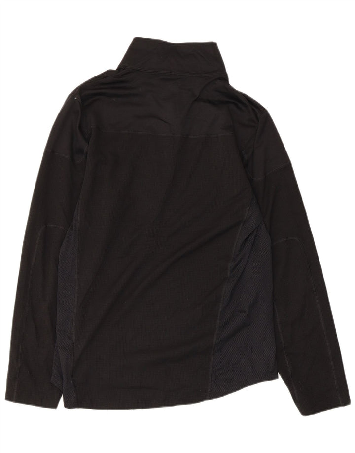 EDDIE BAUER Pulôver feminino com zíper e gola alta, pulôver, Reino Unido, 10, pequeno, preto