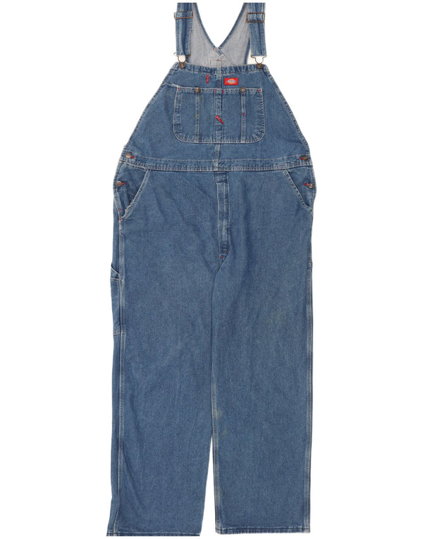 Dickies Mens Carpenter Dungarees Straight Jeans W40 L30 Azul Algodão