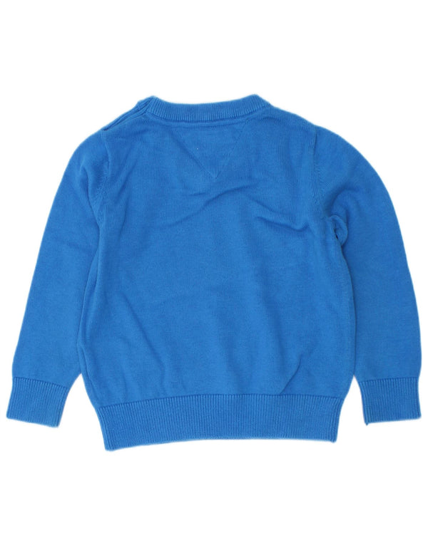 Suéter Tommy Hilfiger Baby Boys com decote em V 9-12 meses algodão azul
