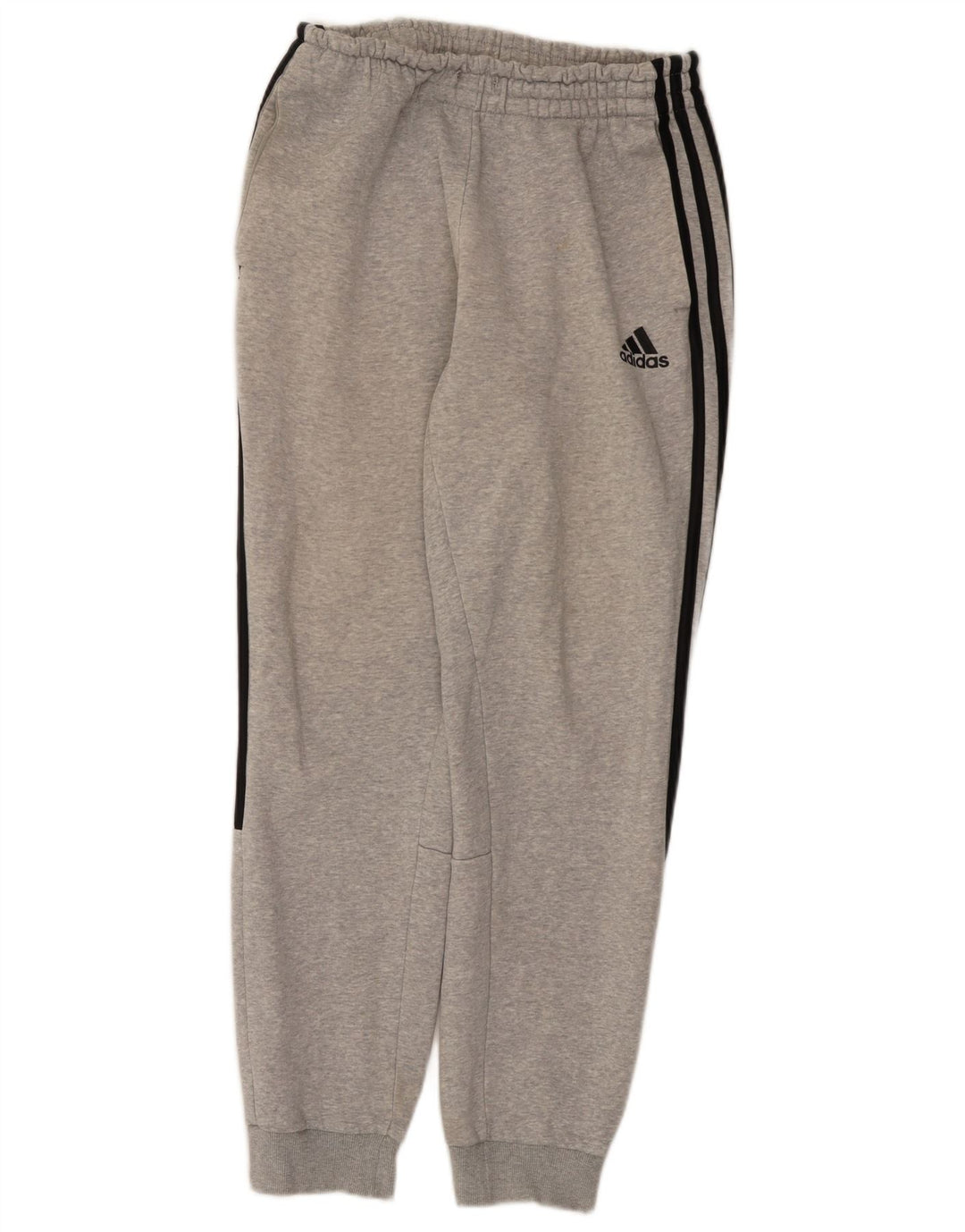 Adidas Mens Treino Calças Joggers Pequeno Algodão Cinza