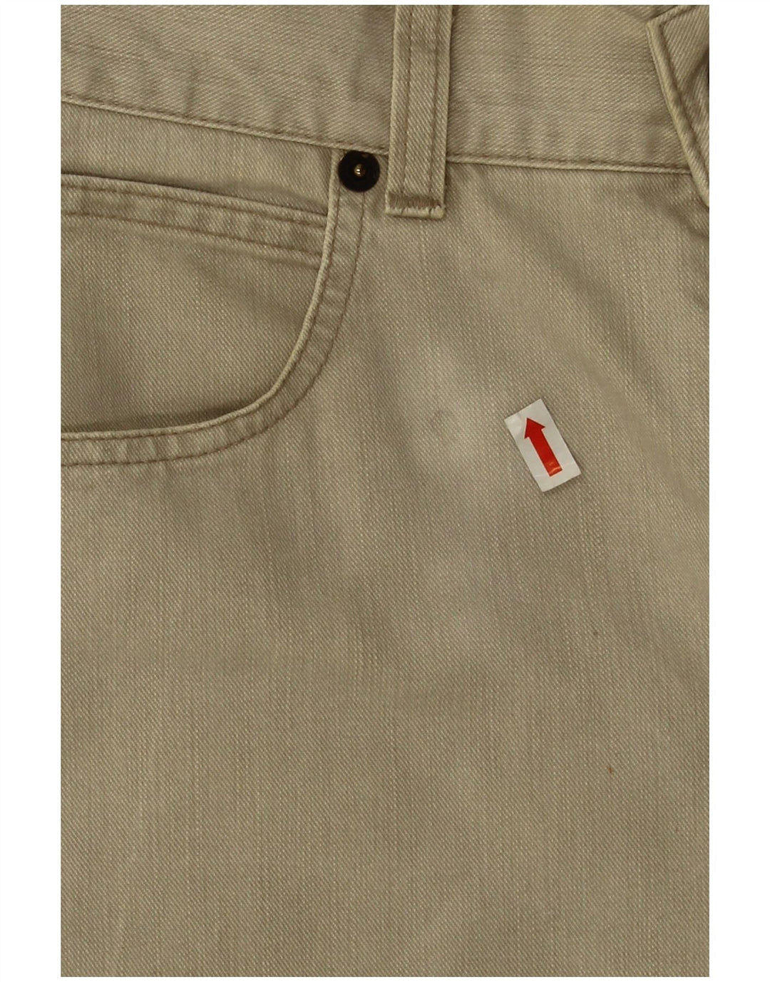 Calça jeans reta masculina Armani W36 L28 algodão bege
