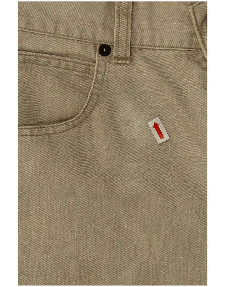 Calça jeans reta masculina Armani W36 L28 algodão bege