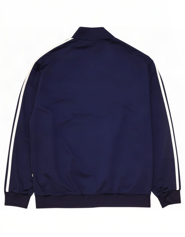 Adidas Mens Tracksuit Top Jacket UK 38/40 Médio Azul Marinho Poliéster