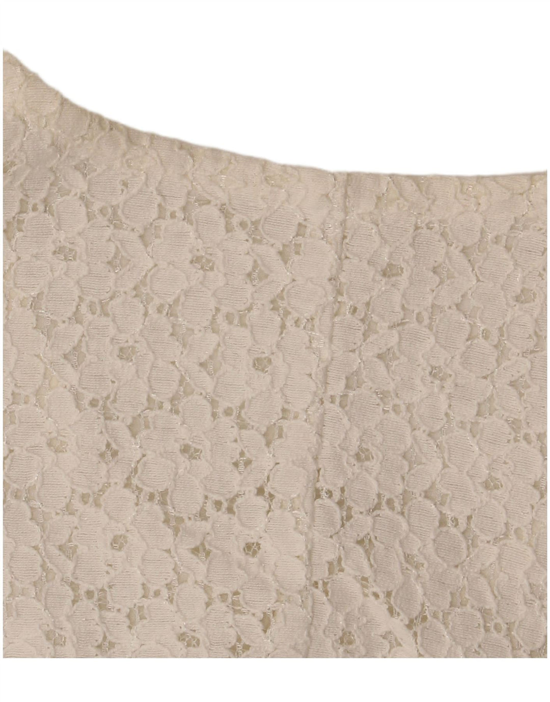 Blusa feminina VINTAGE manga curta cropped IT 46 grande off white floral