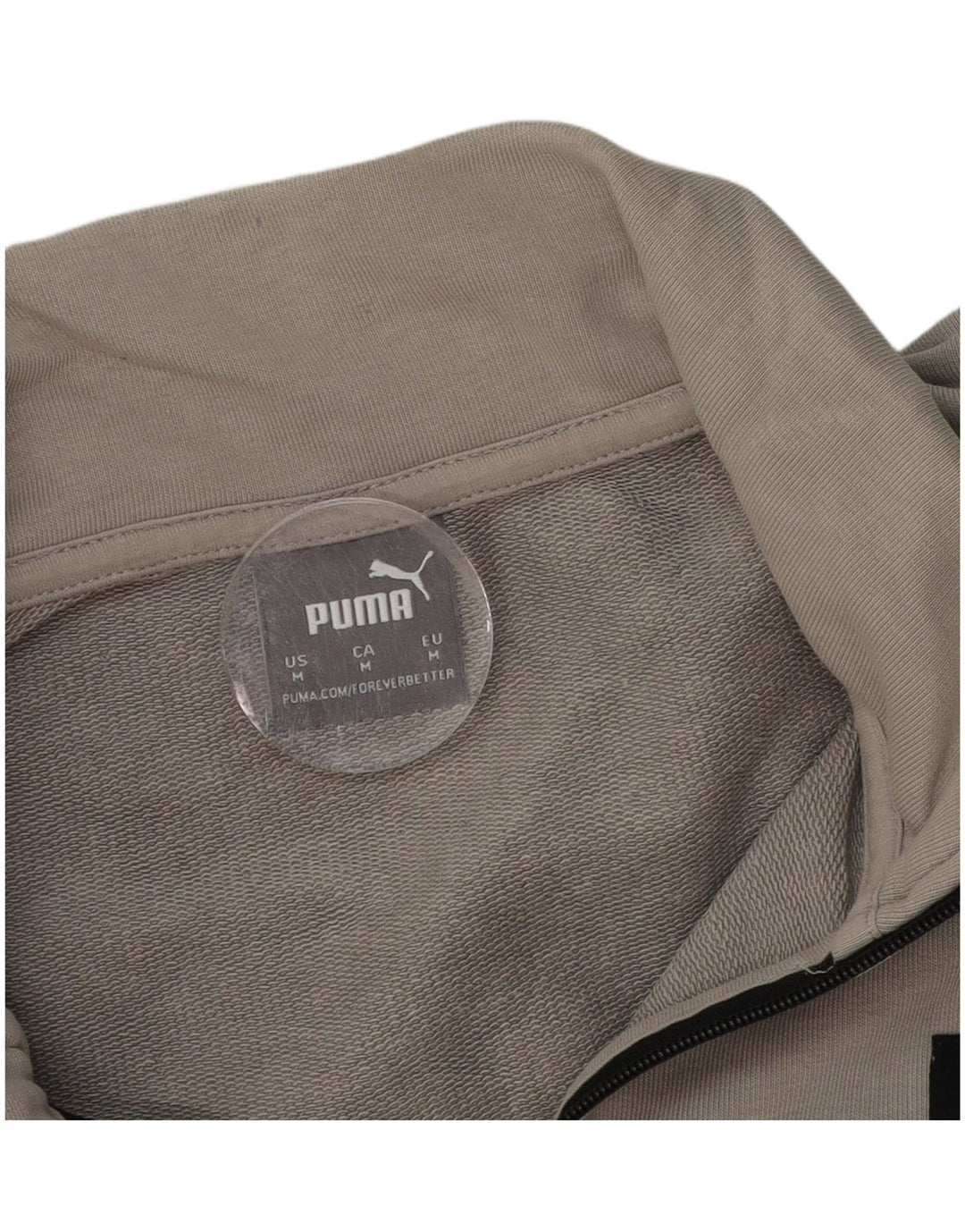 Puma Mens Zip Neck Moletom Jumper Médio Cinza