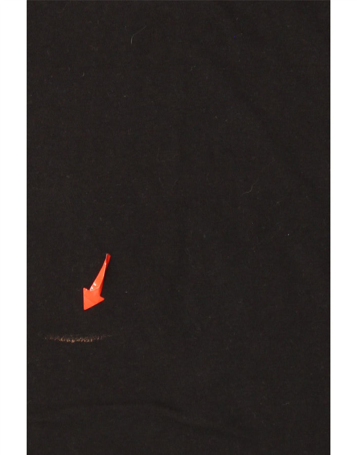 Camiseta feminina Kappa com estampa gráfica UK 14 médio algodão preto