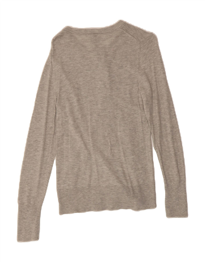 EDDIE BAUER Womens Cardigan Sweater UK 6 XS Grey Cotton Vintage Eddie Bauer and Second-Hand Eddie Bauer from Messina Hembry 