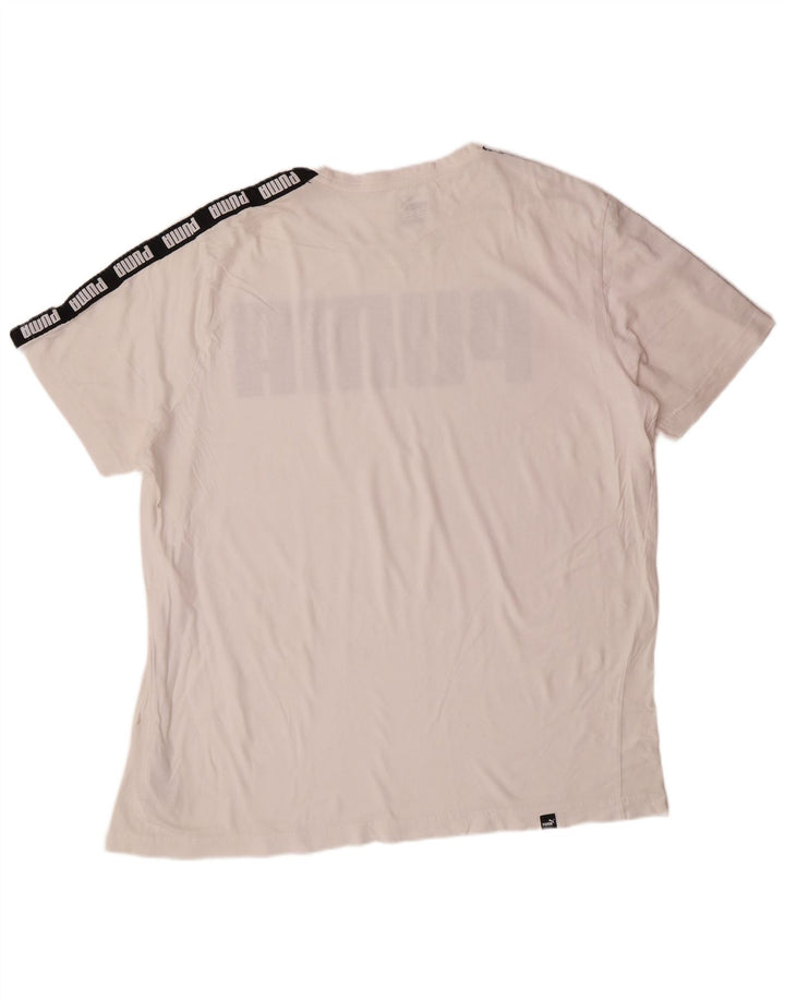 Camiseta gráfica masculina PUMA Top 2XL algodão branco