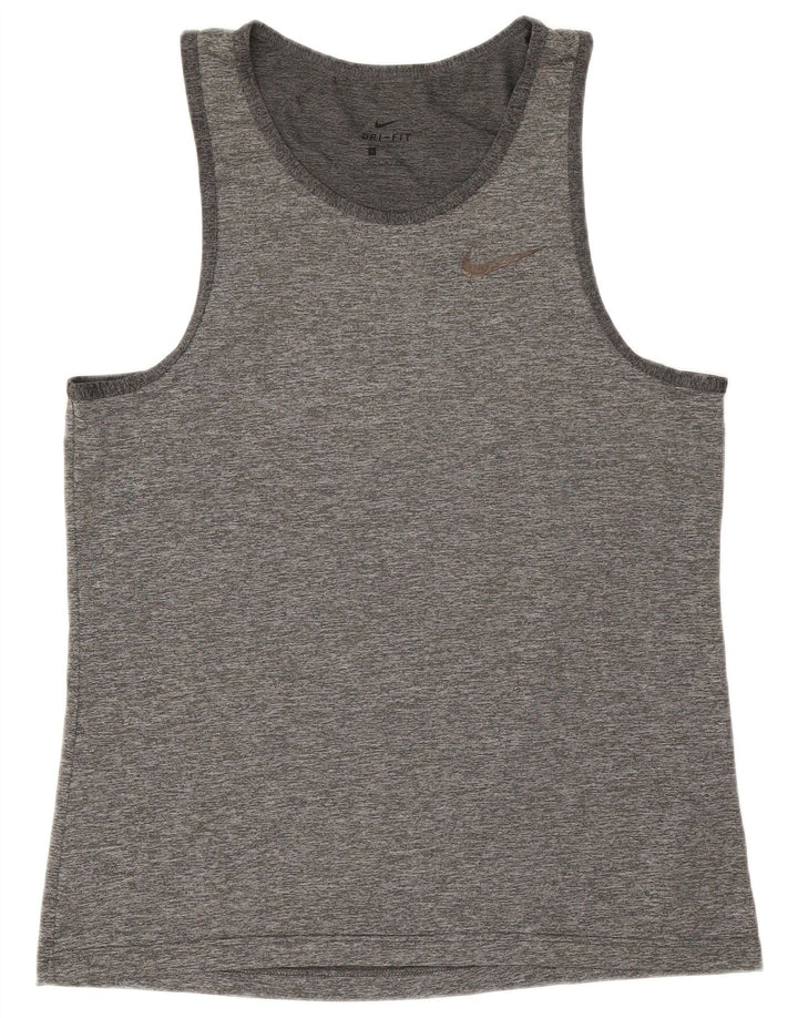 Colete Nike Masculino Dri Fit Top Grande Cinza Salpicado
