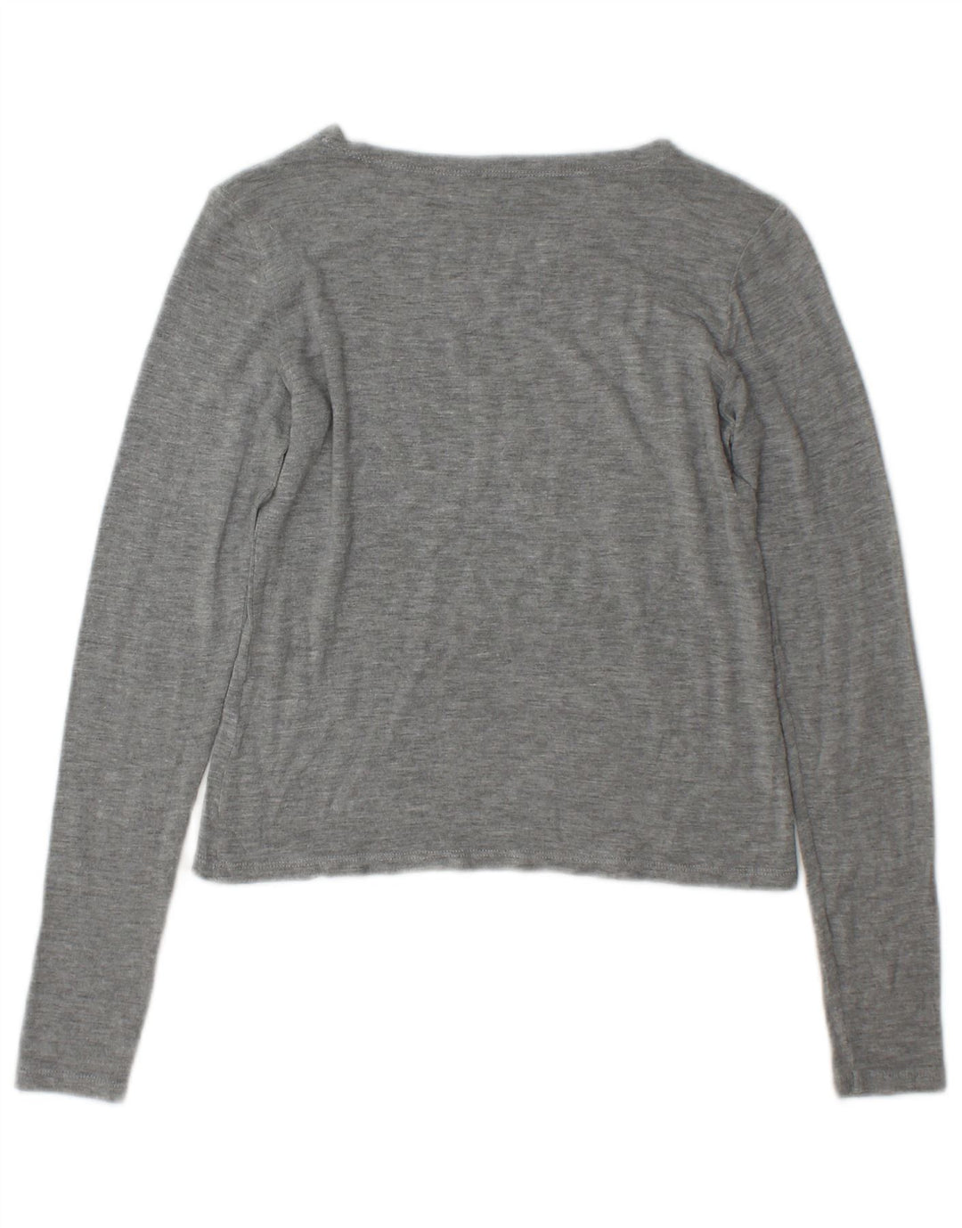 Zara Womens Crop Top Manga Longa Reino Unido 10 Pequeno Cinza Salpicado
