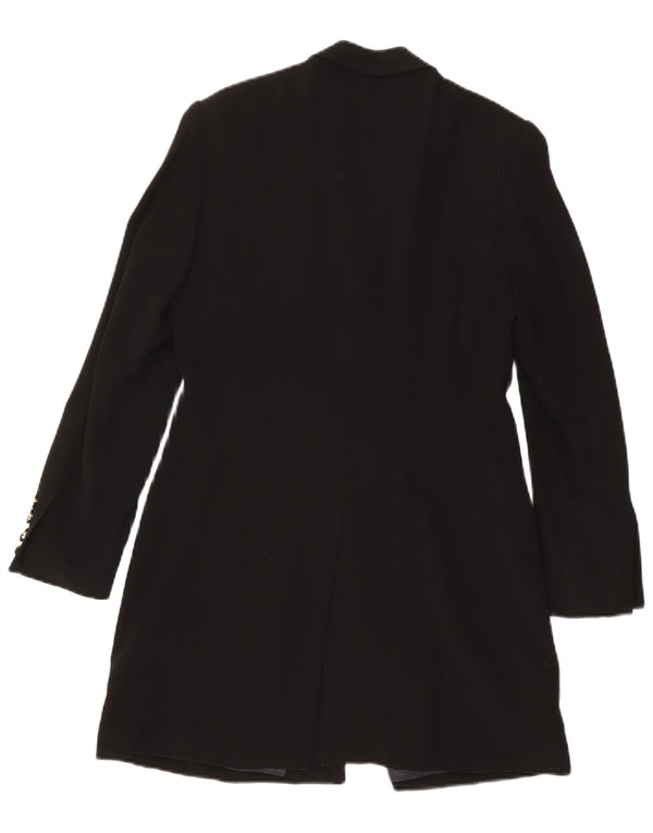 Jaqueta blazer feminina Betty Barclay com 4 botões e longline Reino Unido 12 médio preto