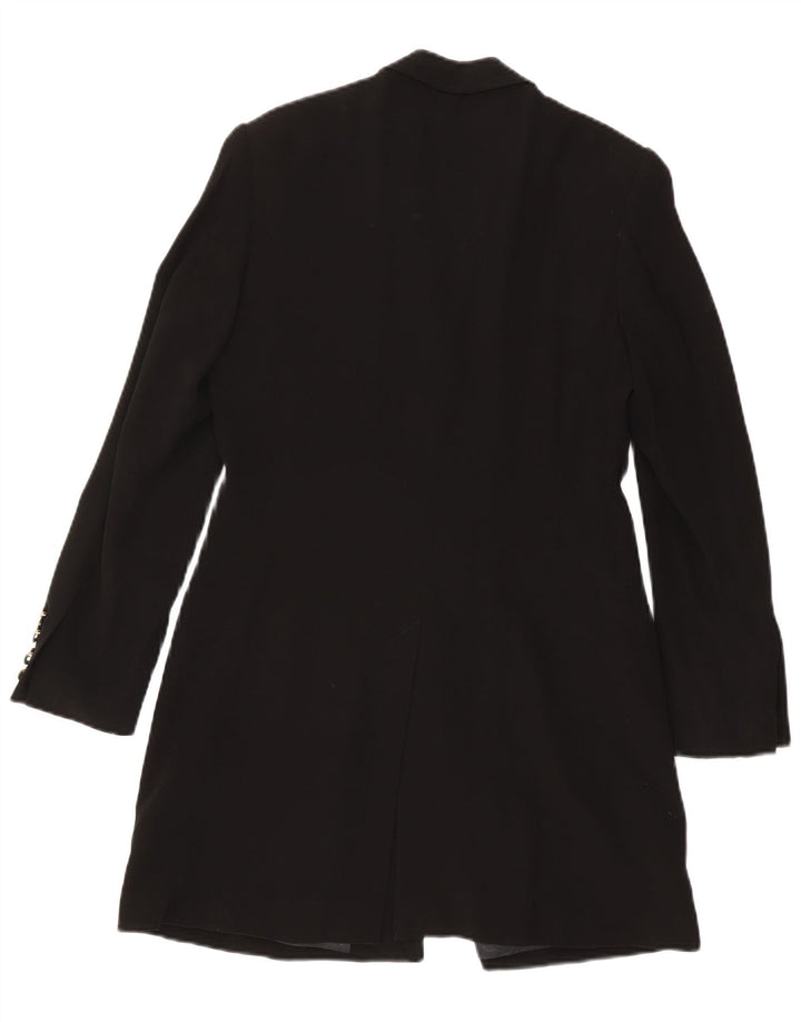Jaqueta blazer feminina Betty Barclay com 4 botões e longline Reino Unido 12 médio preto